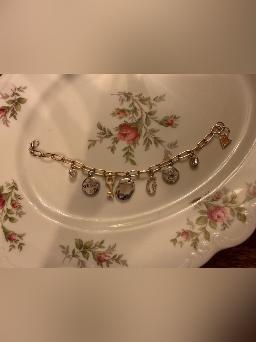 GUESS Gold-Tone Charm Bracelet